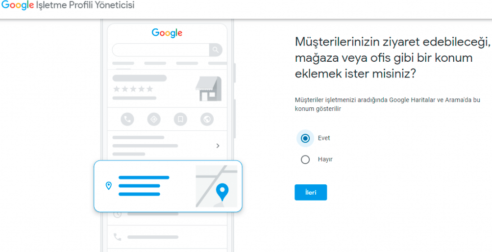 google işletme konumu nasıl eklenir