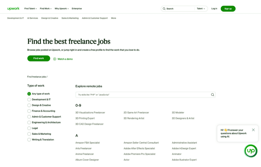 upwork freelance iş ilanları bulma