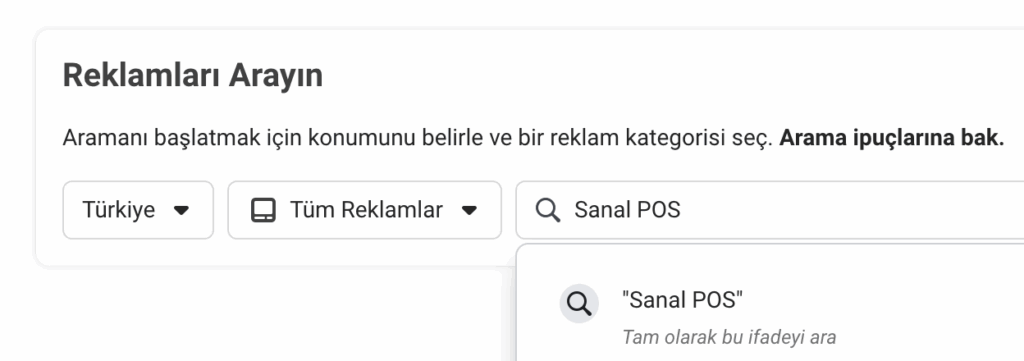 facebook reklam kütüphanesi