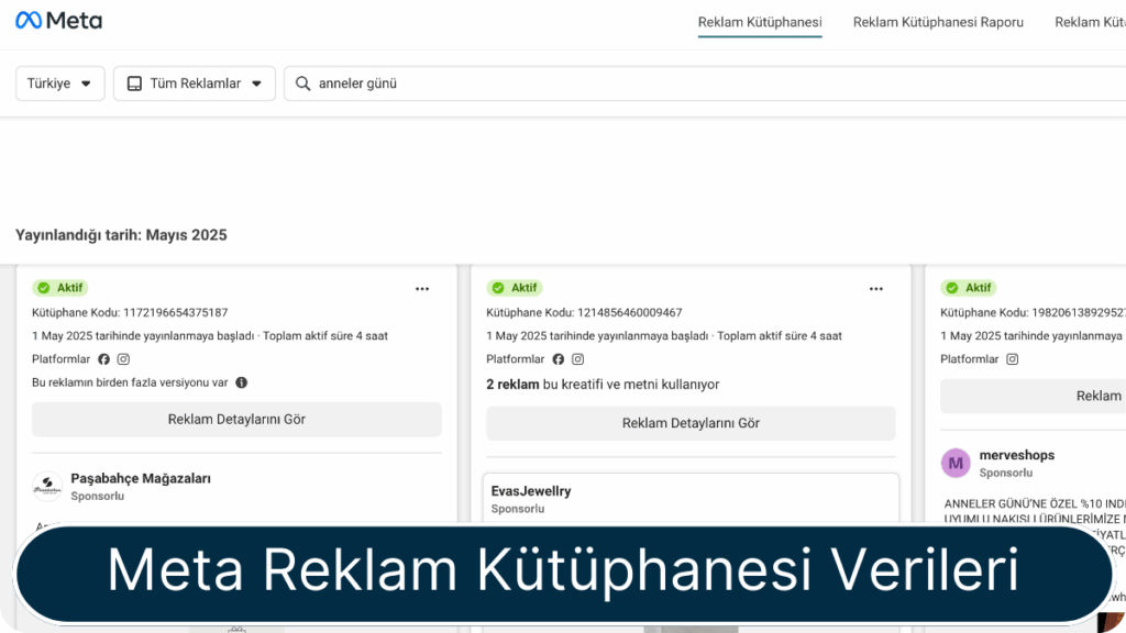 facebook reklam kütüphanesi